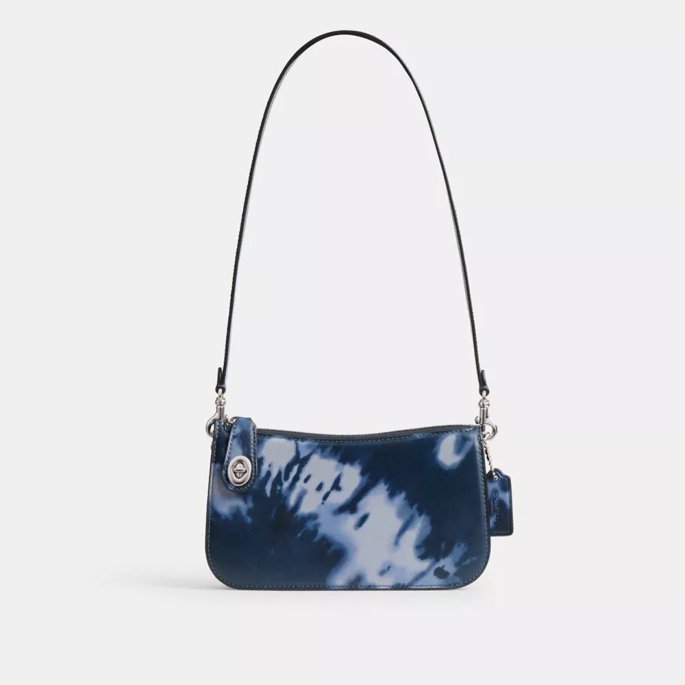 Coach Navy Blue Tie Dye Penn Shoulder Bag NWT